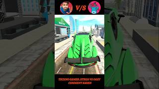 Techno Gamerz Vs Oggy Car Jump Challenge Indian Bike Driving 3D 🔥 #ibd3d #challenge #shorts #gaming