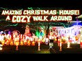 A COZY CHRISTMAS HOME! - HUNDREDS of BLOW MOLDS! Collection of Santa Clause! Amazing Light Display!