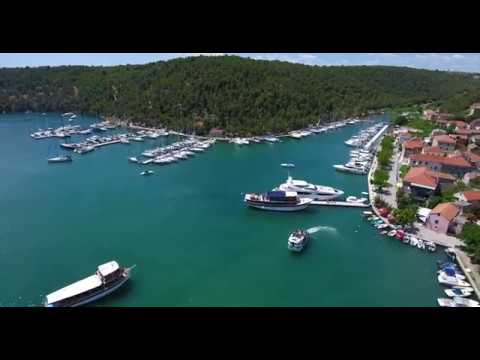 Skradin, Croatia, 4k drone footage
