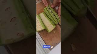 ASMR SLICING BITTER GOURD shorts youtubeshorts vegetables bittergourd amazing satisfying fyp