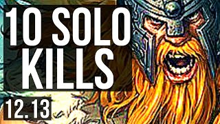 OLAF vs VAYNE (TOP) | 10 solo kills, 1.8M mastery, Rank 8 Olaf, 600  games | KR Grandmaster | 12.13