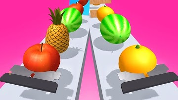 Slicer Runner Game! Very satisfying and relaxing ASMR slicing video