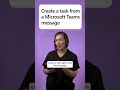 How to create a task from a microsoft teams message