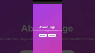 Curtain Page transition made with NextJS, Threejs and GSAP #nextjs #gsap #creative #threejs