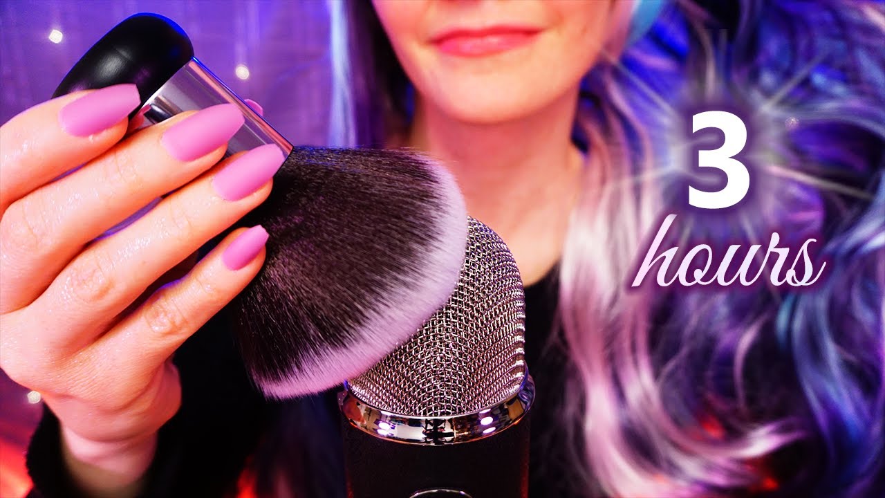 ASMR 💗 Mic Brushing 3 hours💗 No Talking 🥰 Stress Relief 🥰 ASMR for ...