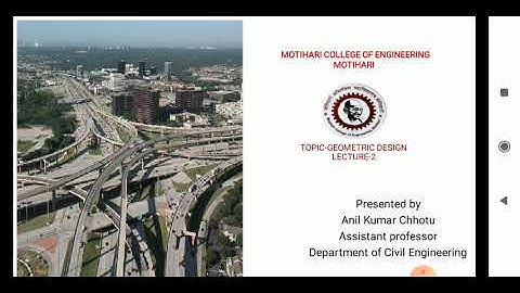 Geometric design components of highway