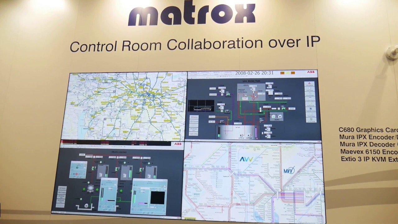 Matrox Graphics Control Room Collaboration over IP at ISE 2018
