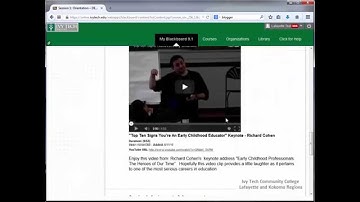 Standard Course Layout in Blackboard