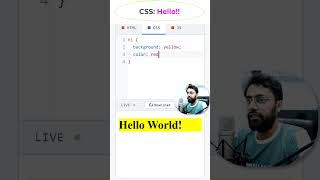 Hello World! in CSS #coding #htmltutorial #csstutorial