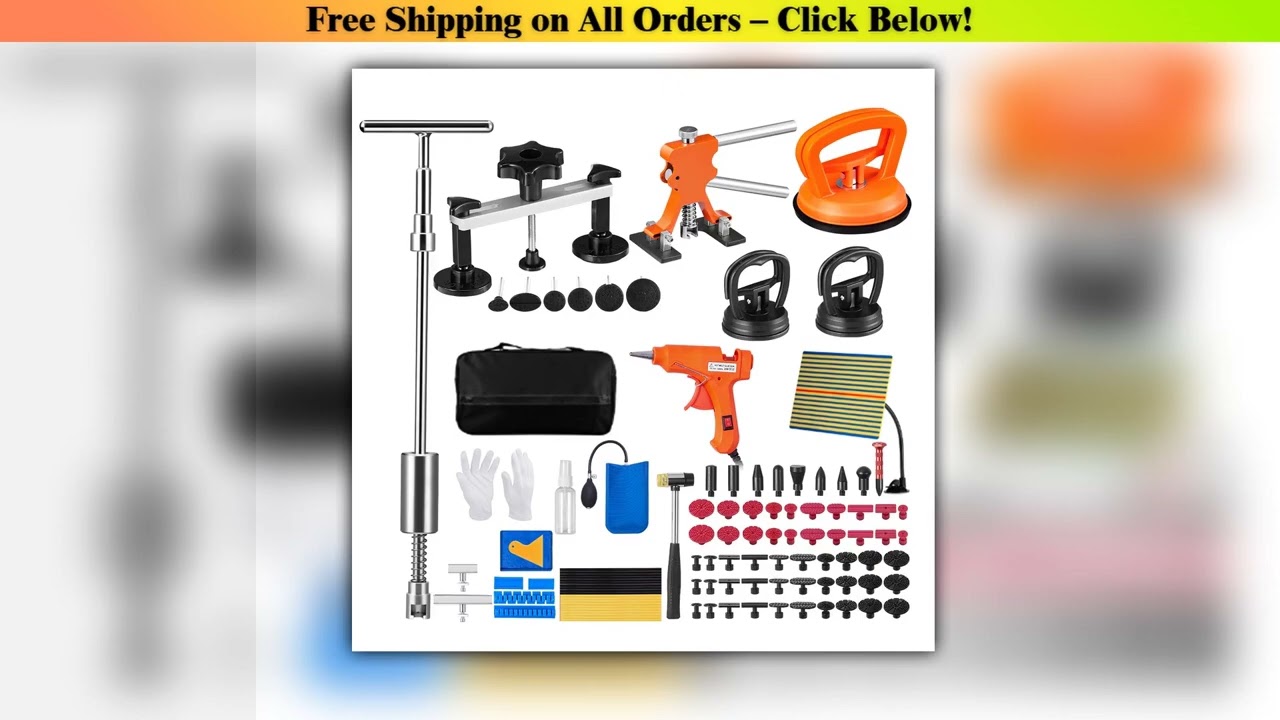 SucceBuy 107 PCS Dent Removal Kit, Paintless Dent Repair Kit Suction Cup Dent Puller for Auto Body