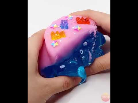 Satisfying Gummy Bear Beach Slime-ASMR/Subscribe my channel for more #shorts