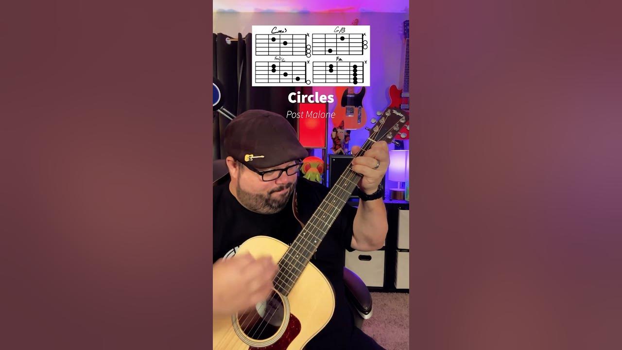 Circles by Post Malone Guitar Tutorial! #shorts #guitar #music #youtubeshorts #guitarra #musica