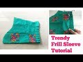 Latest Trendy Frill Sleeve Cutting and Stitching Easy Tutorial
