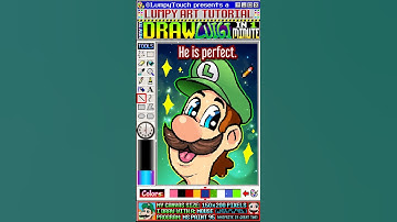 Draw LUIGI! 1 MINUTE Art Tutorial!