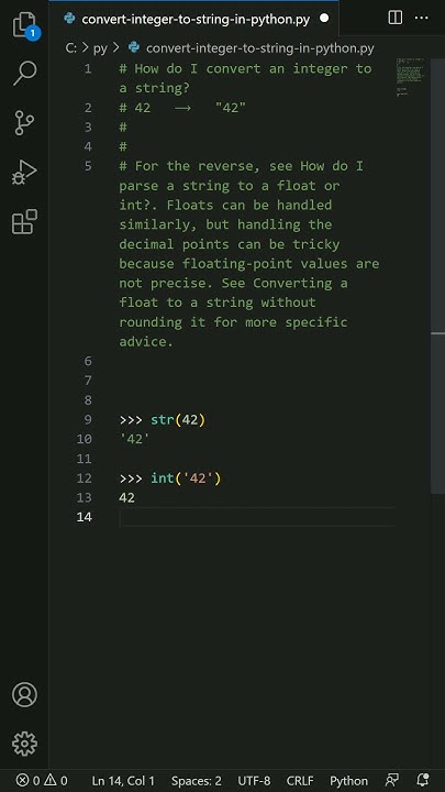 Convert integer to string in Python - YouTube