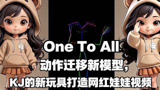 【通义万相】OneToAll新动作迁移模型，KJ新玩具打造网红娃娃视频 网红视频 | 动作迁移 | comfyui | AI研究所 | 通义万相 |