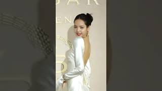 Blackpink Lisa Doing Pose With Her White Dress At Bulgari Event At Serpenti Exhibition Seoul 2023