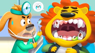 dentist i have a toothache good habits kids cartoon sheriff labrador babybus