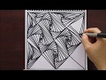 Relaxing line illusion drawing 4