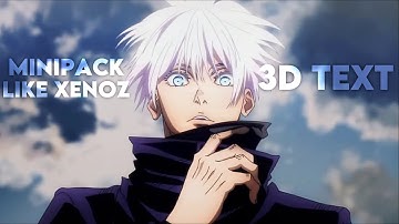 MINIPACK | 3D TEXT | LIKE XENOZ | alight motion