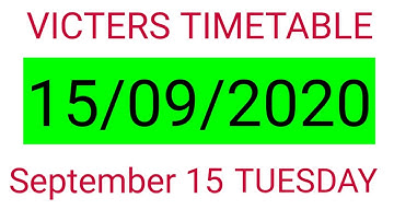 KITE VICTERS CHANNEL ONLINE CLASS TIMETABLE SEPTEMBER 15 TUESDAY TOMORROW TIMETABLE TODAY