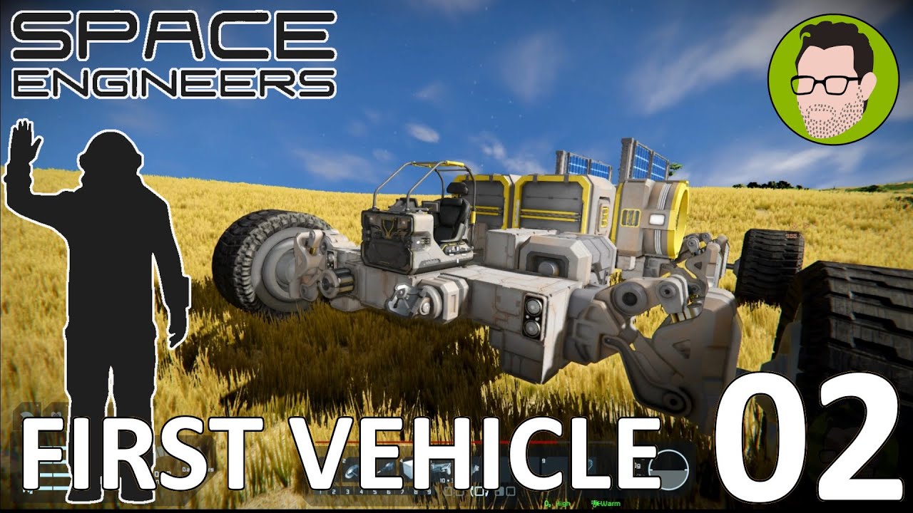 Space Engineers survival, building our first land vehicle rover - YouTube