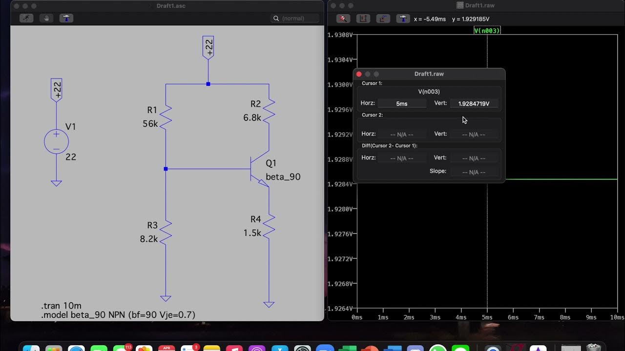 ANALISIS TRANSISTOR BJT JENIS NPN DENGAN LTSPICE YouTube