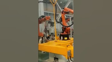 #kuka #robots #welding piece, which equipped with our single axis #positioner and fixtures etc.