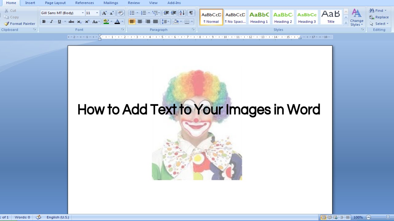 Adding Text to Your Images in Word