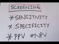 Sensitivity, Specificity, Positive & Negative predictive value ( Basics of Screening)