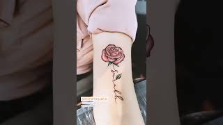 Tattoo  Rose With Name Tattoo  Tattoo In Jaipur  Best Tattoo Shop In Jaipur  Xpose Tattoo Jaipur