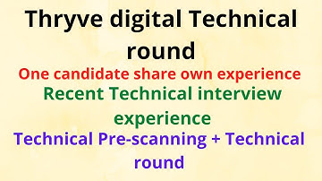 Thryve Digital Technical Interview Questions | Recent Interview questions @TECH LECTURE