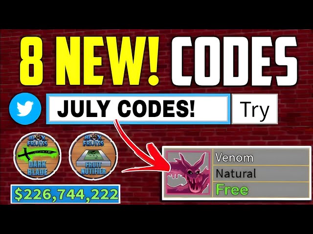 ✨AUGUST✨BLOX FRUITS CODES - BLOX FRUITS CODES 2023 - CODE BLOX FRUITS -  CODIGOS DE BLOX FRUITS 