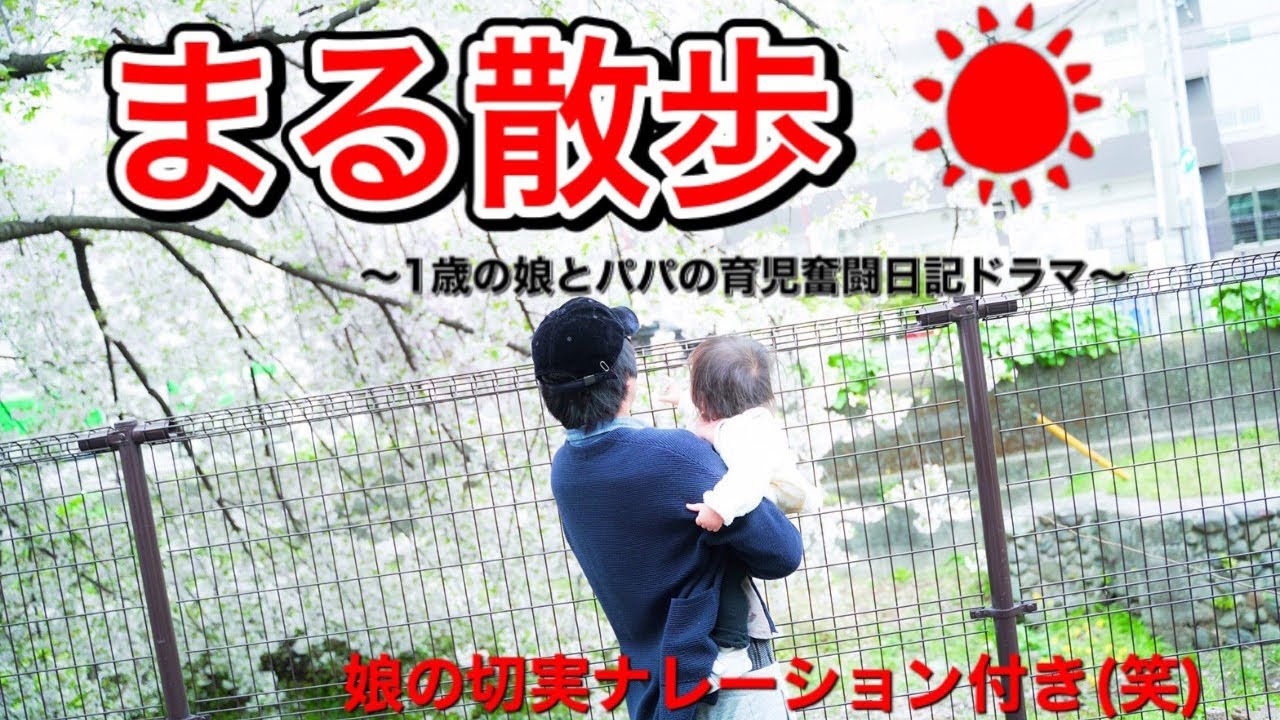 【赤ちゃん泣き止む】まる散歩　第１話、パパと公園