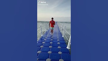 Surf the waves on this floating bridge TIKTOK 2021 #SHORTS