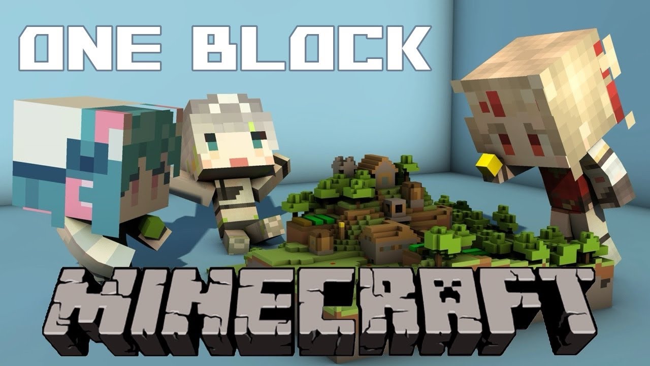 〖Minecraft〗初めてのワンブロックマイクラ！！箱内コラボ✧いず視点〖しらねいず/Shirane Izu〗