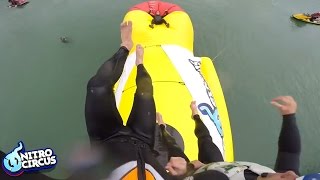 World Record Blob Stunt - Ethen Roberts Catapulted Into Harbor Wealth