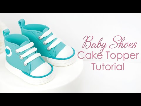 Make A Cute Pair of Baby Trainer Cake Toppers