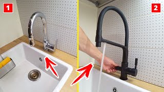 ⚫ THE EASIEST WAY! (in 4 min) How to install a faucet in the kitchen
