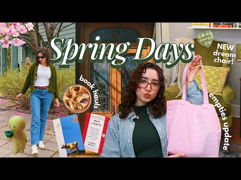 spring days vlog 🌥 life updates, book shopping, & project pan empties