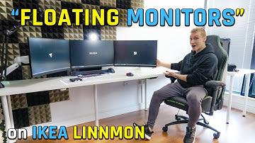Gaming Setup Upgrade: "Floating Monitors" on IKEA LINNMON