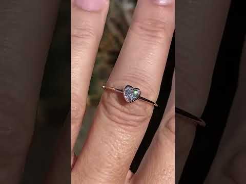 Heart Moissanite Bezette Solitaire Ring ring video