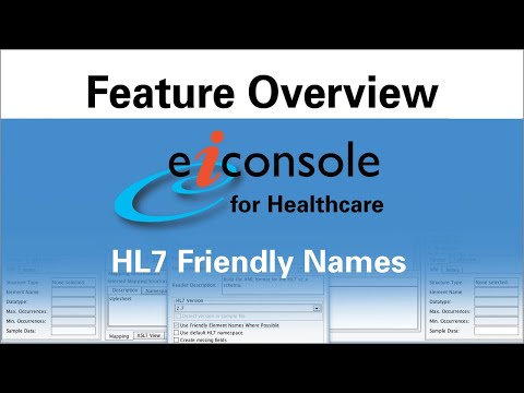 HL7 Friendly Names in PilotFish Interface Engine, eiConsole