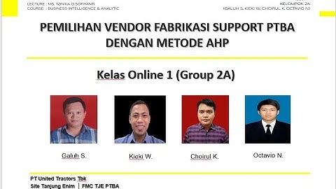 Pemilihan Vendor Fabrikasi Metode Analytical Hierarchy Process (AHP)_BIA