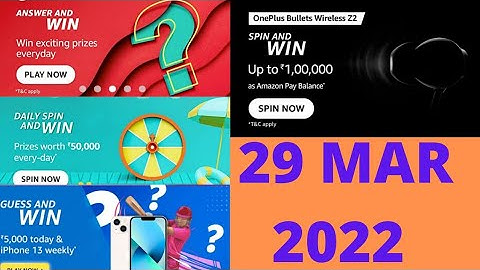 Amazon Oneplus Bullets Wireless Z2 Quiz Answers Today |29 March 2022|