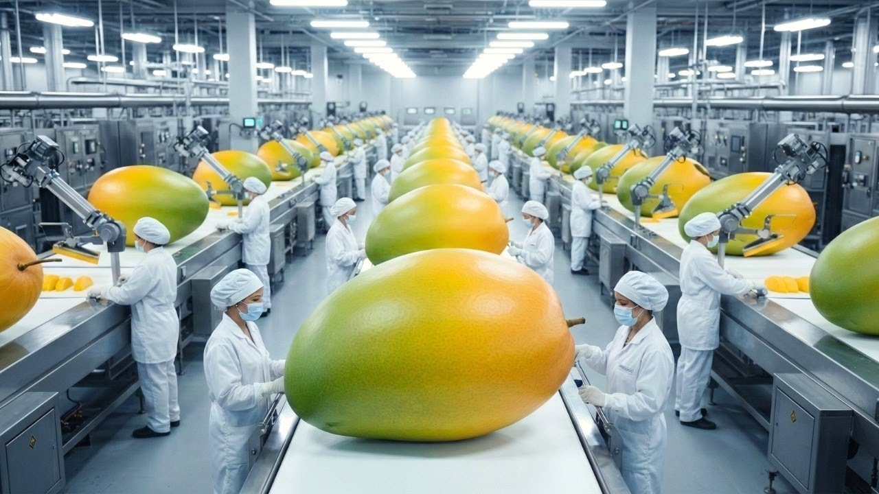 Modere Mango Inside a Modern Mango Processing Plant: From Fresh Mangoes to Smooth ...