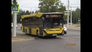 Минск, поездка на автобусе МАЗ-303.065, рег.№ АТ 6329-7, марш.т2 (27.06.2023)