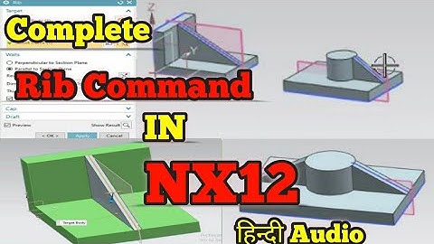 Rib command in NX12 || Rib command