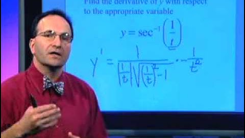 Calc 3.8 Derivatives of Inverse Trig Functions