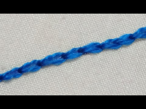 Reverse Chain stitch/How to do reverse Chain stitch (Embroidery for beginners)